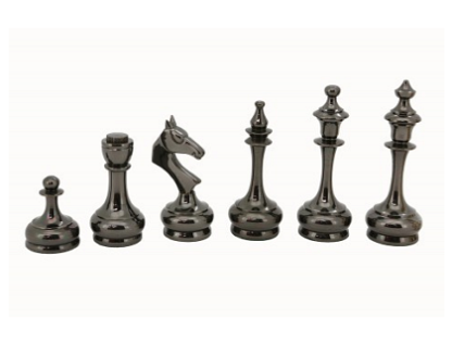 Dal Rossi Italy Chess Pieces: Brass Cap Staunton - Image 4