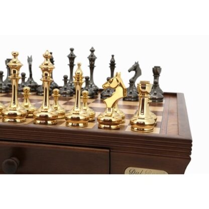 Dal Rossi Italy Chess Pieces: Brass Cap Staunton - Image 5