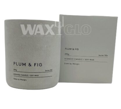 Soy Wax Candle in Slate Vessel : Plum & Fig, 290g - Image 2