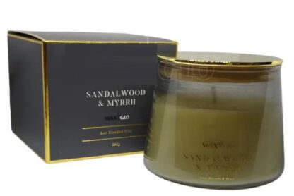 Waxglo W Scented Candle: Sandalwood & Myrrh, 260g - Image 2