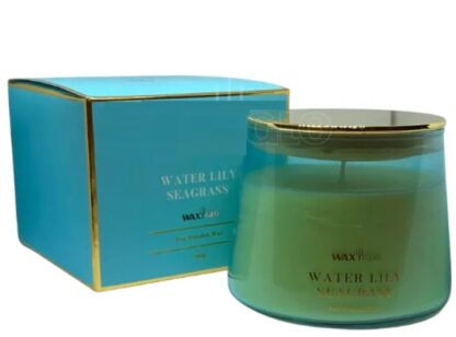 Waxglo W Scented Candle: Water Lily Seagrass - Image 2