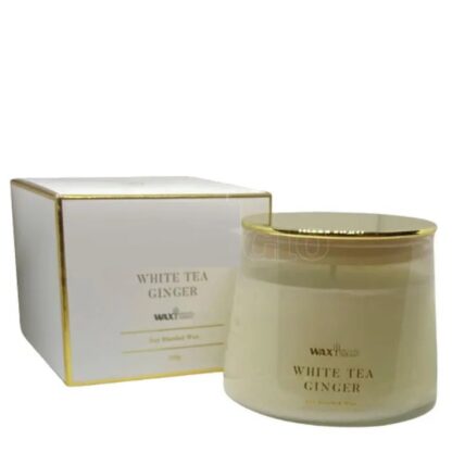 Waxglo W Scented Candle: White Tea Ginger, 260g - Image 2