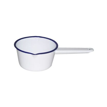 Falcon Enamel Milk Pan, White, 14cm - Image 2