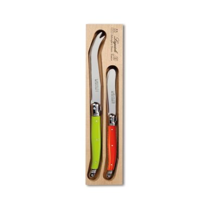 Verdier Cheese Knife/Spreader Set, Green & Orange - Image 2