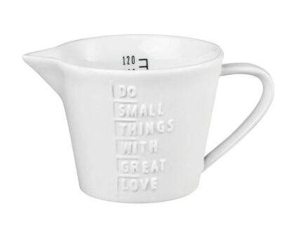 Räder Porcelain Measuring Jug, Do Small Things, 120ml - Image 2