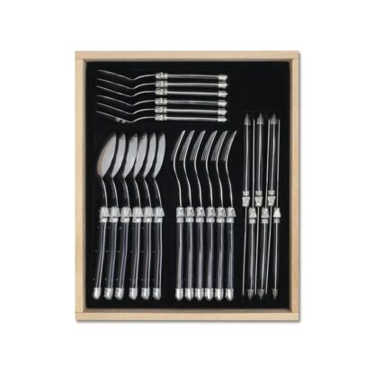 Verdier Cutlery Set, 24pc, Black - Image 2