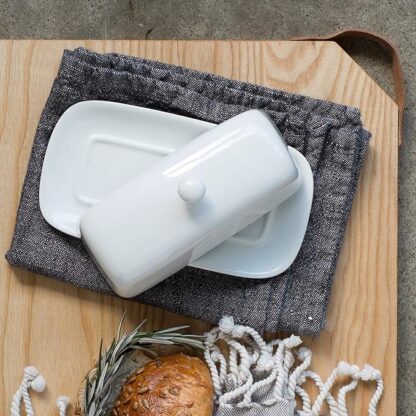 Now Designs Butter Dish, White - Image 3