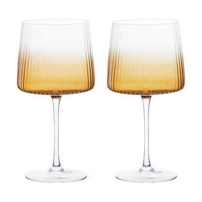 Anton Studio Empire Gin Glasses, Amber, Set of 2 - Image 4