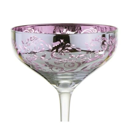 Artland Filigree Champagne Saucers, Lilac, Set of 2 - Image 4