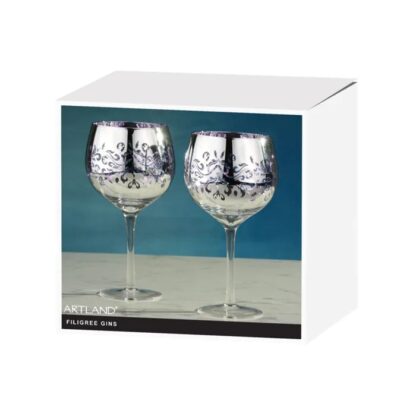 Artland Filigree Gin Glasses, Lilac, Set of 2 - Image 3