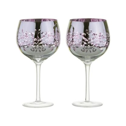 Artland Filigree Gin Glasses, Lilac, Set of 2 - Image 2