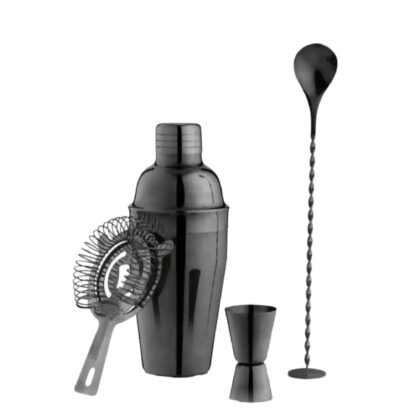 Cocktail Set, Stainless Steel, Black - Image 2