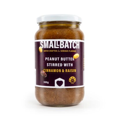 Small Batch Peanut Butter with Cinnamon & Raisin 380g - Image 2