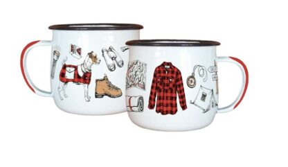 Wolfkamp & Stone Enamel Mugs, Tramping, Set of 2 - Image 4