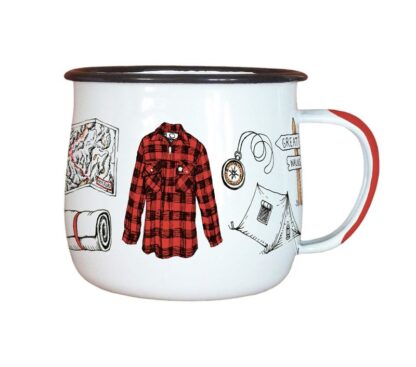 Wolfkamp & Stone Enamel Mugs, Tramping, Set of 2 - Image 3