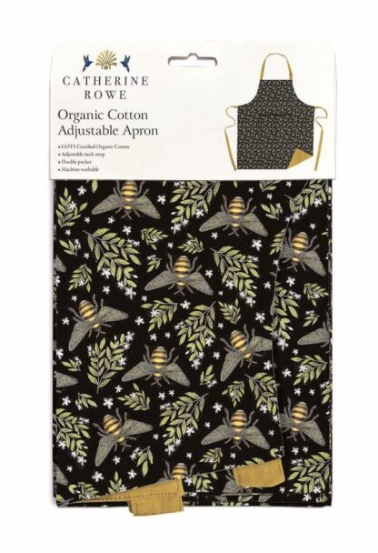 Museums & Galleries Organic Cotton Apron, Bee Pattern - Image 2