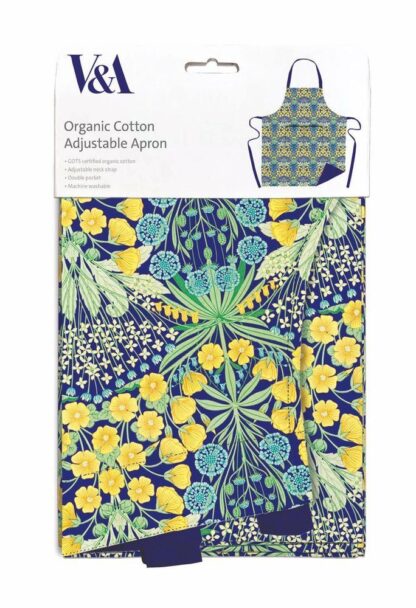 Museums & Galleries Organic Cotton Apron, Mallow - Image 2