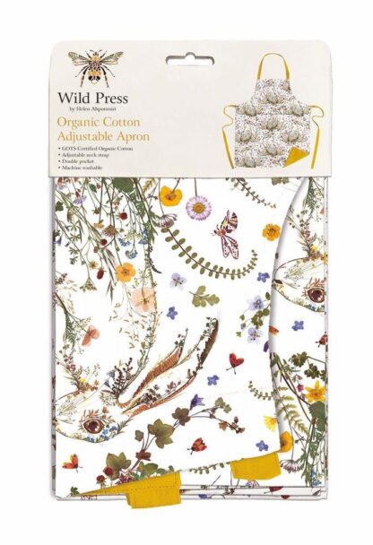 Museums & Galleries Organic Cotton Apron, Wildflower Hares - Image 2