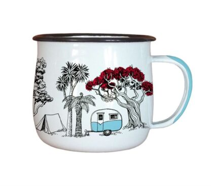 Wolfkamp & Stone Enamel Mugs, Camping, Set of 2 - Image 2