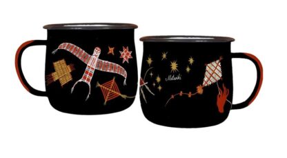 Wolfkamp & Stone Enamel Mugs, Matariki, Set of 2 - Image 3