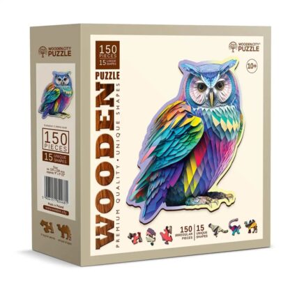 Wooden City Wooden Puzzle: Trendy Owl, 150pc - Image 8