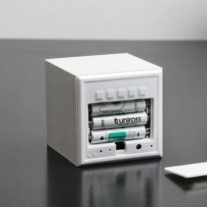 Gingko Cube Click Clock, White with White LED - Image 2