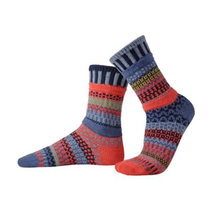 Solmate Socks:  Adult Crew Socks, Masala, Large