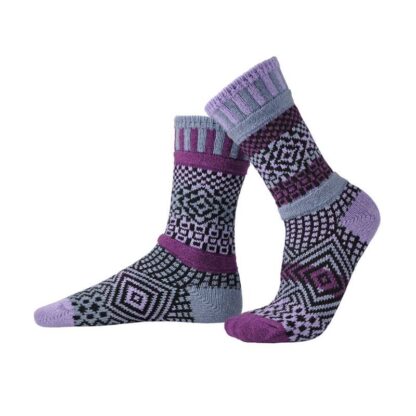 Solmate Socks:  Adult Crew Socks, Wisteria, Small - Image 2