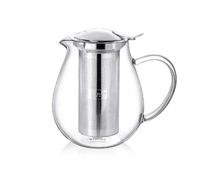 Wilmax Teapot with Stainless Steel Infuser, Thermo-Glass, Oval, 600ml - Image 2