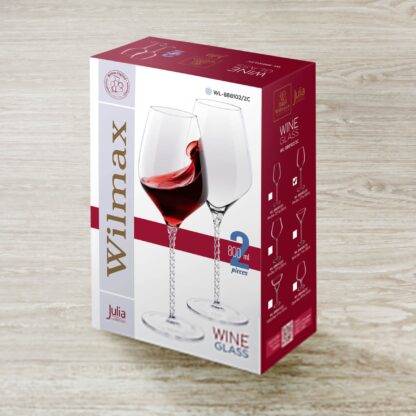 Wilmax Crystalline Wine Glass, Julia, 800ml, Set of 2 - Image 3